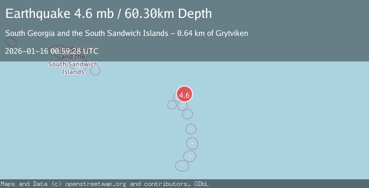 Map of SOUTH SANDWICH ISLANDS REGION