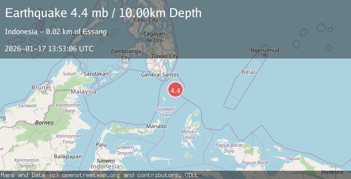 Map of KEPULAUAN TALAUD, INDONESIA