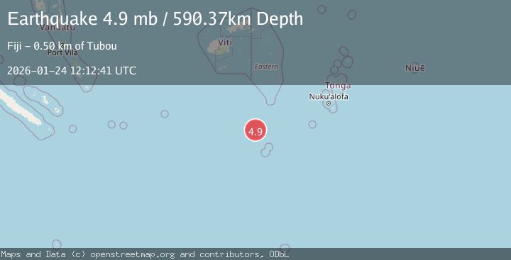 Map of SOUTH OF FIJI ISLANDS