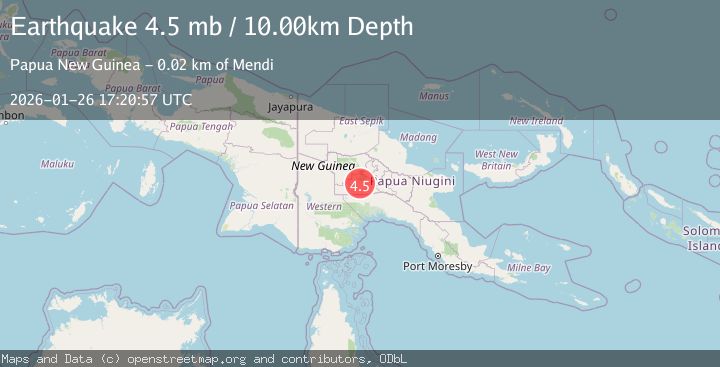 Map of NEW GUINEA, PAPUA NEW GUINEA