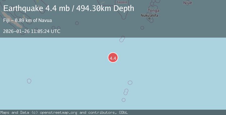 Map of SOUTH OF FIJI ISLANDS