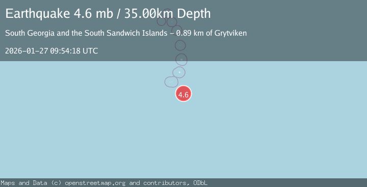 Map of SOUTH SANDWICH ISLANDS REGION