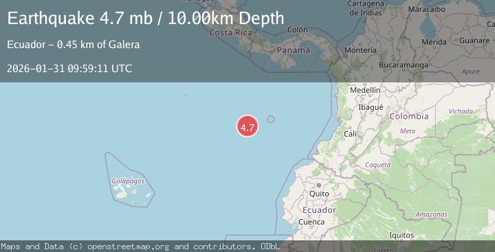 Map of OFF COAST OF CENTRAL AMERICA