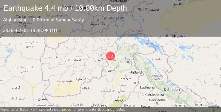 Map of HINDU KUSH REGION, AFGHANISTAN