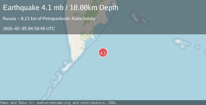 Map of OFF EAST COAST OF KAMCHATKA