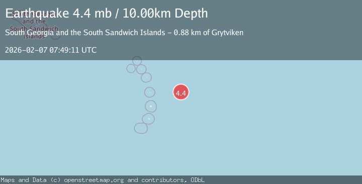 Map of SOUTH SANDWICH ISLANDS REGION