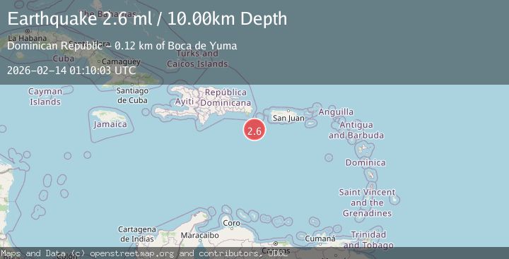 Map of DOMINICAN REPUBLIC REGION