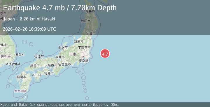 Map of OFF EAST COAST OF HONSHU, JAPAN