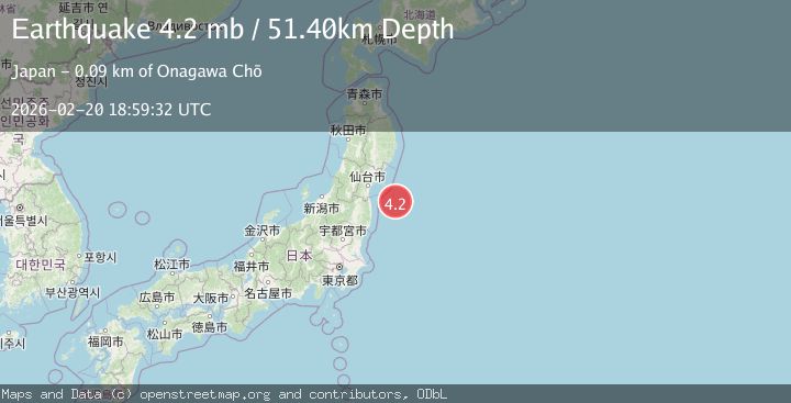 Map of OFF EAST COAST OF HONSHU, JAPAN