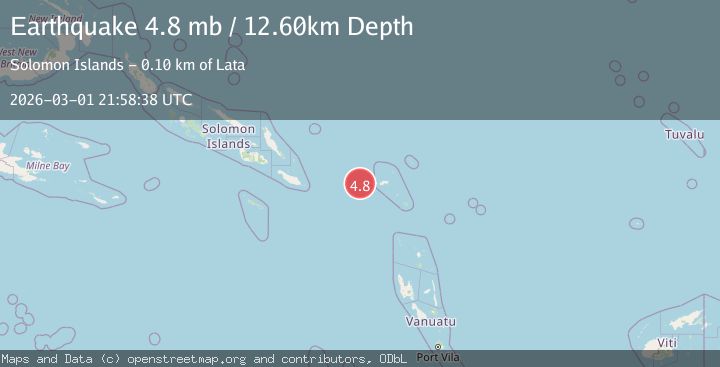 Map of SANTA CRUZ ISLANDS REGION