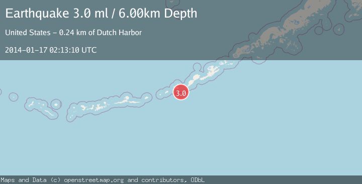 Map of FOX ISLANDS, ALEUTIAN ISLANDS
