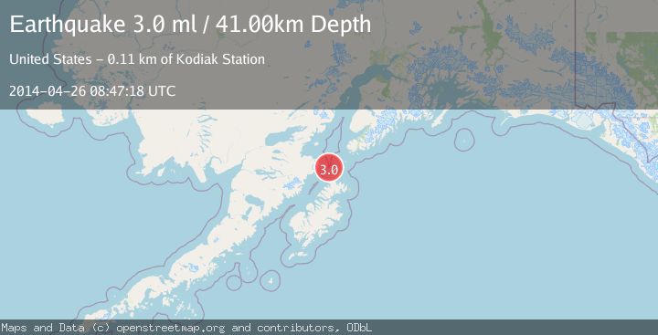 Map of KODIAK ISLAND REGION, ALASKA
