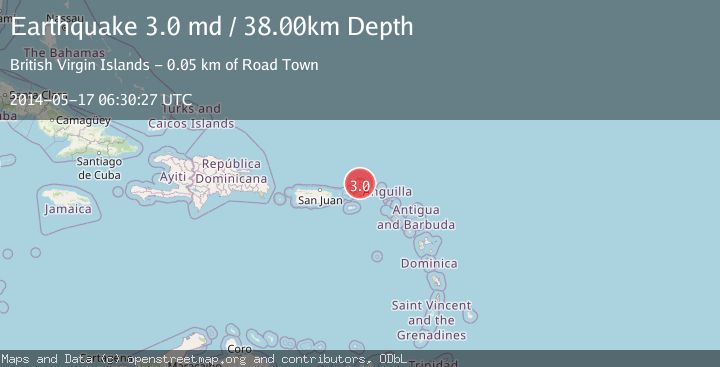 Map of ANEGADA, BRITISH VIRGIN ISLANDS