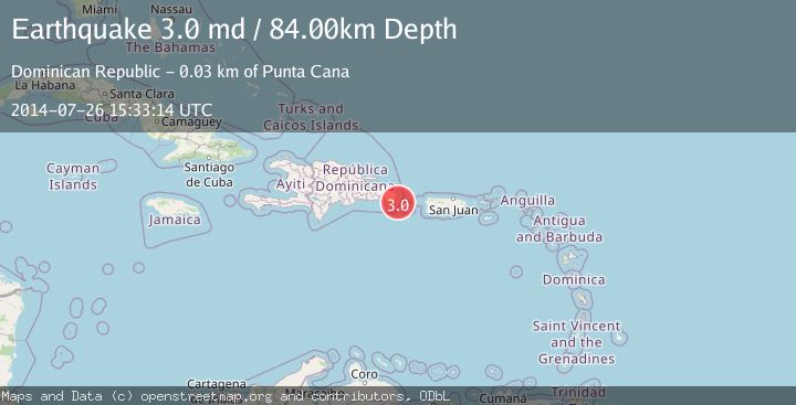 Map of MONA PASSAGE, DOMINICAN REPUBLIC