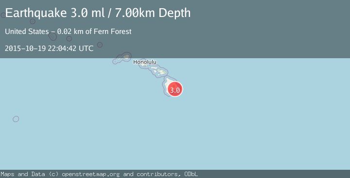 Map of ISLAND OF HAWAII, HAWAII