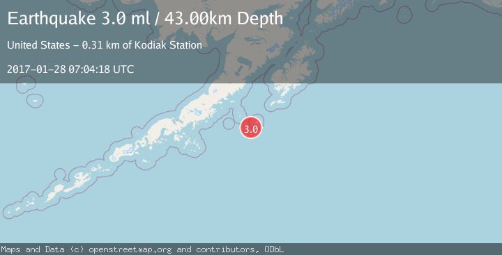 Map of SOUTH OF ALASKA
