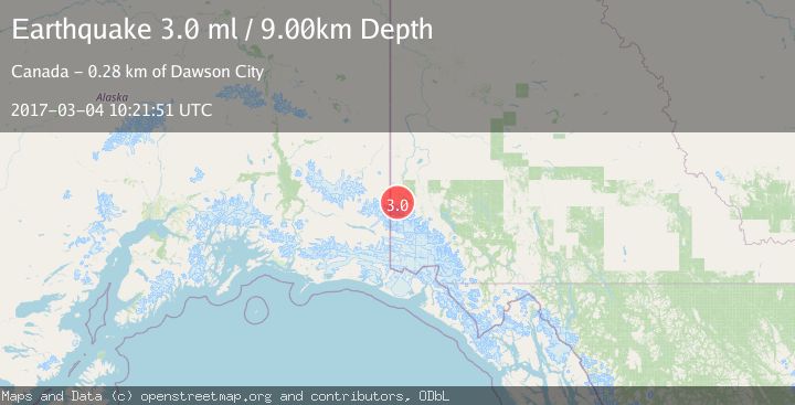 Map of SOUTHERN YUKON TERRITORY, CANADA