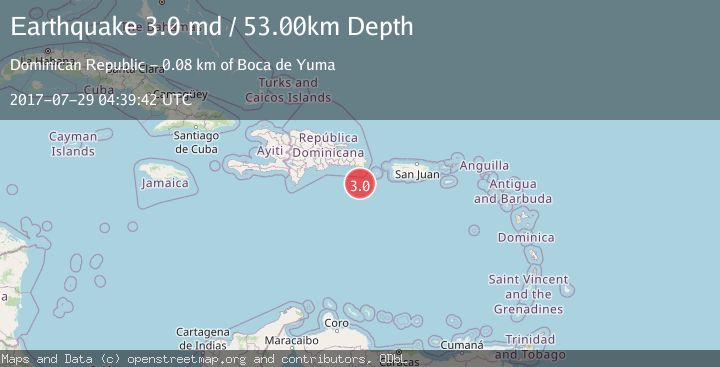 Map of DOMINICAN REPUBLIC REGION