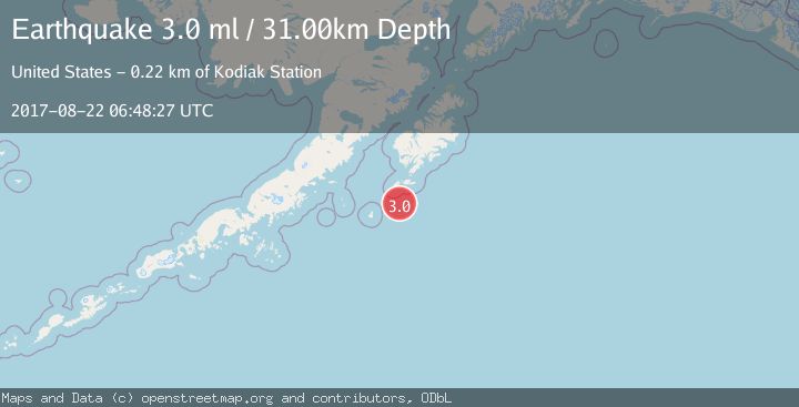 Map of KODIAK ISLAND REGION, ALASKA