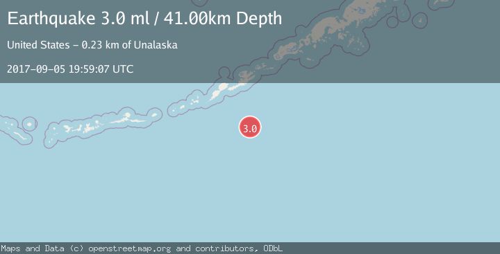 Map of SOUTH OF ALEUTIAN ISLANDS