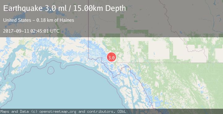Map of SOUTHERN YUKON TERRITORY, CANADA