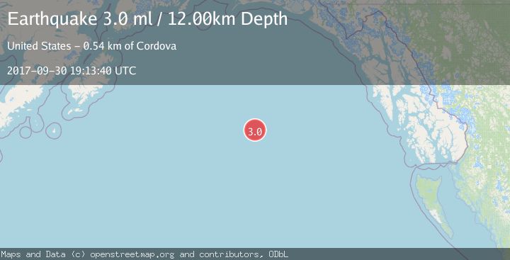 Map of GULF OF ALASKA