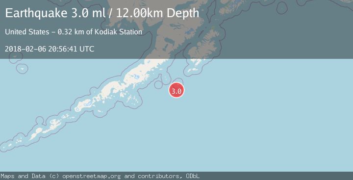 Map of SOUTH OF ALASKA