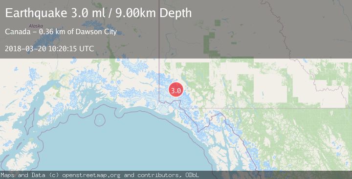 Map of SOUTHERN YUKON TERRITORY, CANADA