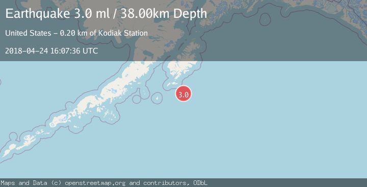 Map of KODIAK ISLAND REGION, ALASKA