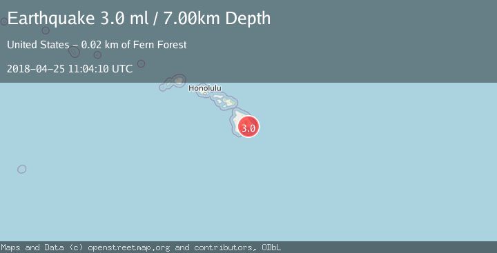 Map of ISLAND OF HAWAII, HAWAII