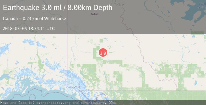 Map of SOUTHERN YUKON TERRITORY, CANADA