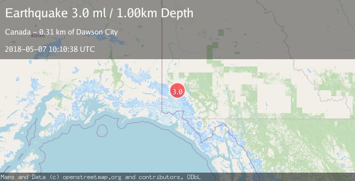 Map of SOUTHERN YUKON TERRITORY, CANADA