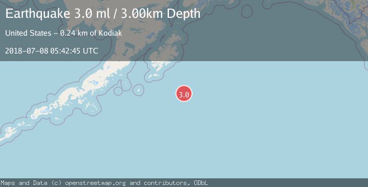 Map of SOUTH OF ALASKA