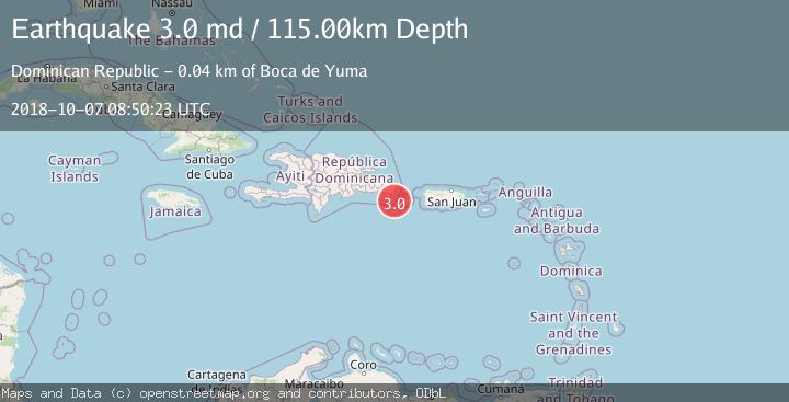 Map of DOMINICAN REPUBLIC REGION