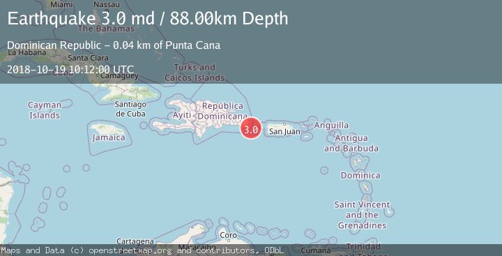Map of MONA PASSAGE, DOMINICAN REPUBLIC