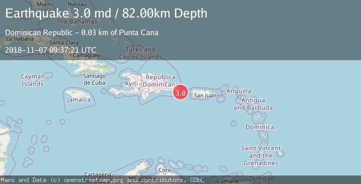 Map of MONA PASSAGE, DOMINICAN REPUBLIC