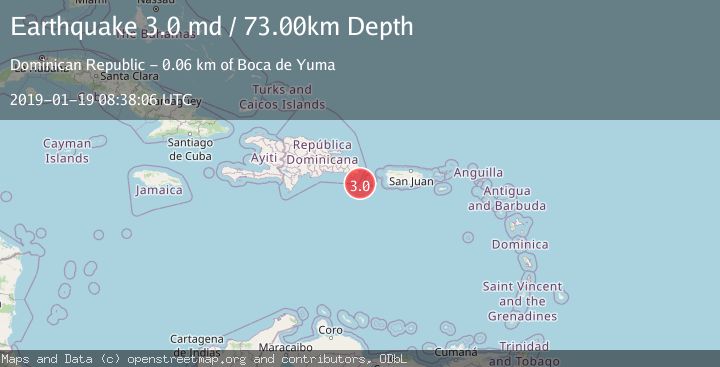 Map of DOMINICAN REPUBLIC REGION