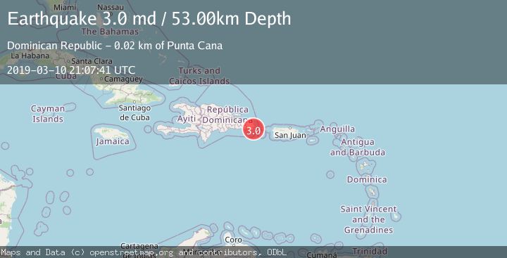 Map of MONA PASSAGE, DOMINICAN REPUBLIC