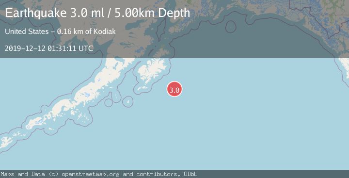 Map of KODIAK ISLAND REGION, ALASKA