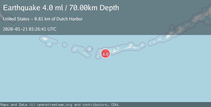 Map of ANDREANOF ISLANDS, ALEUTIAN IS.