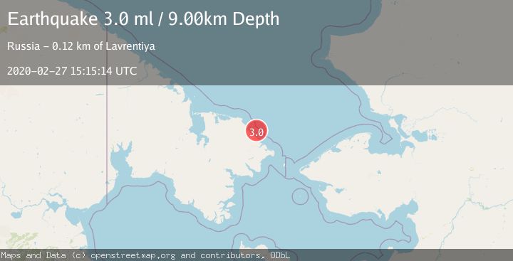 Map of NEAR N COAST OF CHUKOTKA, RUSSIA