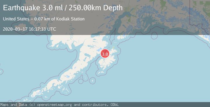 Map of KODIAK ISLAND REGION, ALASKA