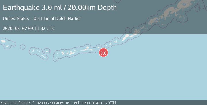 Map of FOX ISLANDS, ALEUTIAN ISLANDS