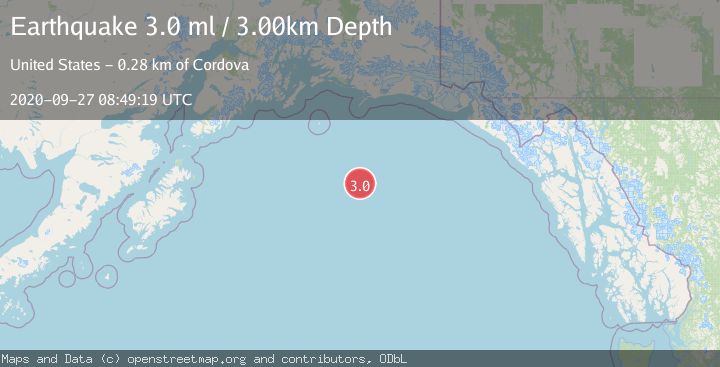 Map of GULF OF ALASKA