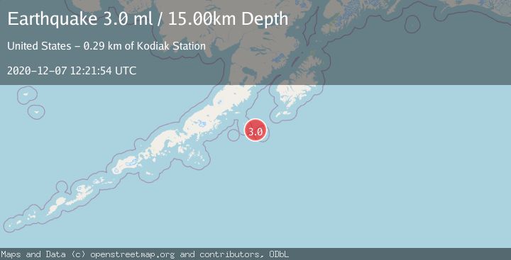 Map of SOUTH OF ALASKA