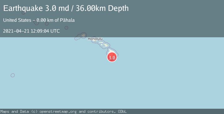 Map of ISLAND OF HAWAII, HAWAII