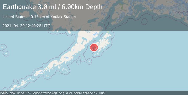 Map of KODIAK ISLAND REGION, ALASKA