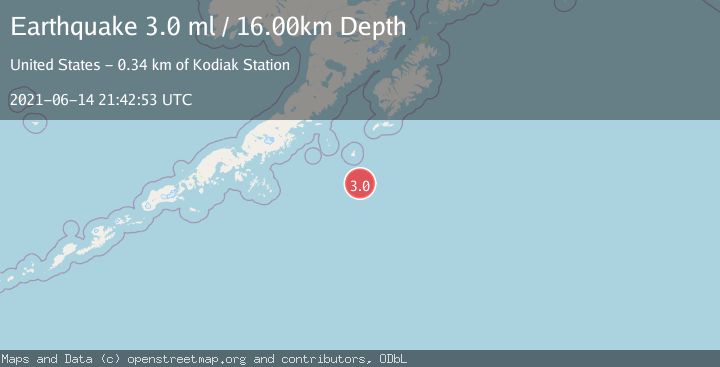 Map of SOUTH OF ALASKA