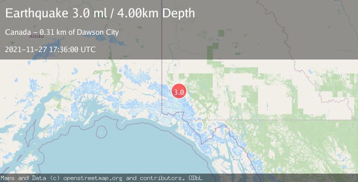Map of SOUTHERN YUKON TERRITORY, CANADA