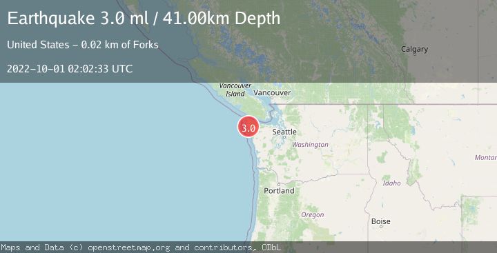 Map of OLYMPIC PENINSULA, WASHINGTON